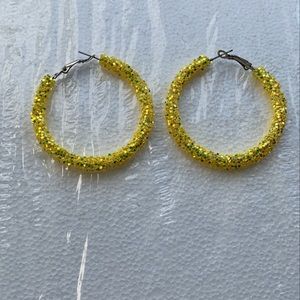 ***NWOT*** Bling Yellow Circle Earrings